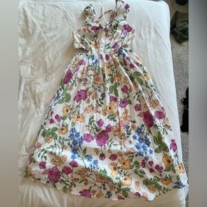 SO dress floral maxi with cut outs on the sides size large
